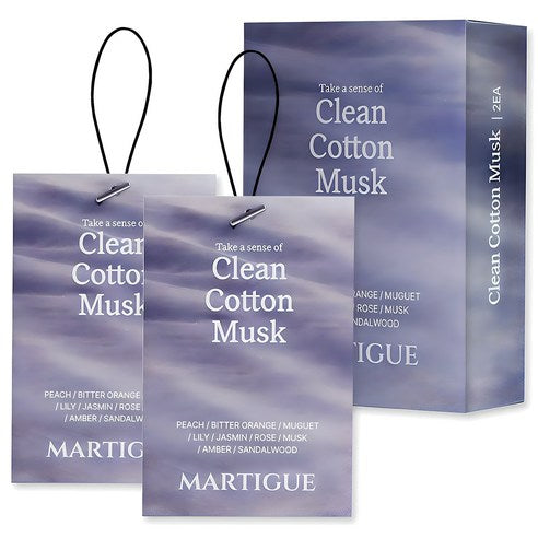 Martigue Perfume Chasse Car Air Freshener 2p, Clean Cotton Musk, 1 Set