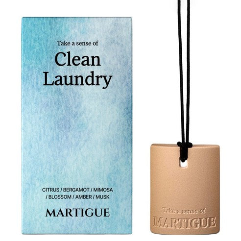 Martigue Car Perfume Terracotta Diffuser, Clean Laundry, 1 piece