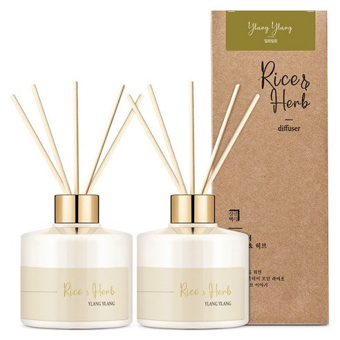 Household Guide Rice & Herb Diffuser, Ylang Ylang, 200mlx2