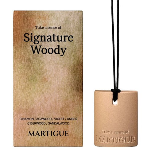 Martigue Car Perfume Terracotta Diffuser, Signature Woody, 1 piece