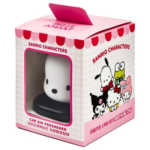 Belle Amant Sanrio Characters Pocachoco Big Face Car Air Freshener, Fresh Cotton, 1 piece