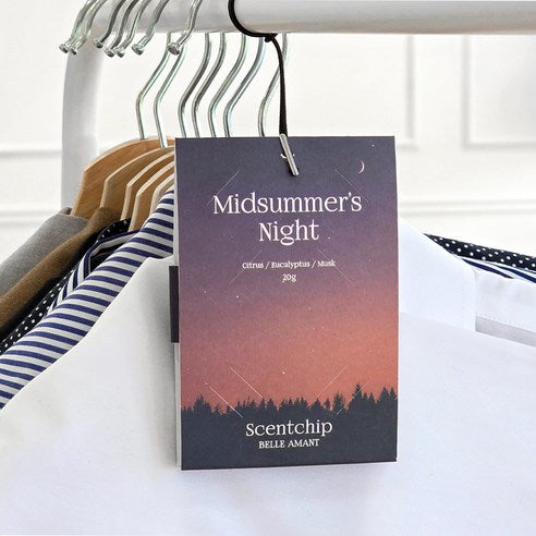 Belle Amant Scent Chip Car Air Freshener Sachets 20g, 2-Pack, Midsummer Night, 1 piece