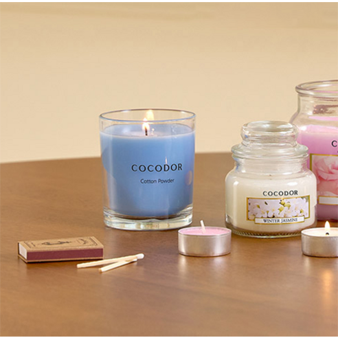 Cocodor Premium Candle, Cotton Powder, 170g, 1 piece