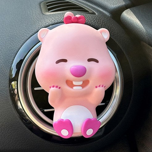 Belle Aman Baby Zanman Luffy Ribbon Figure Car Air Freshener, 1 ea, White Jasmine Mint