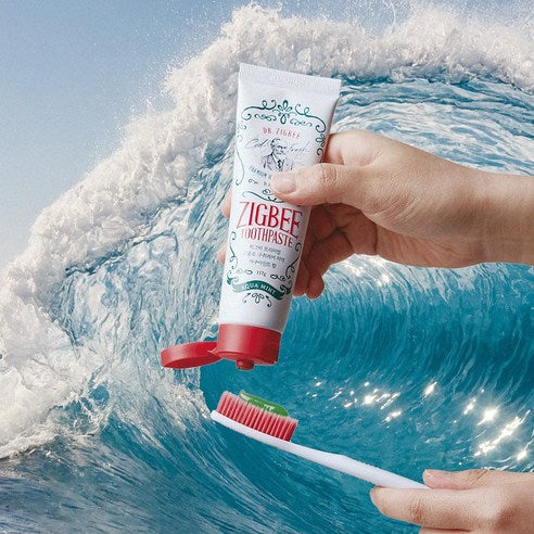 “Tongue-coating removal 81%, Zigbee large-capacity high-fluoride bad-breath care toothpaste, Aqua Mint scent, 4 pcs, 117g”