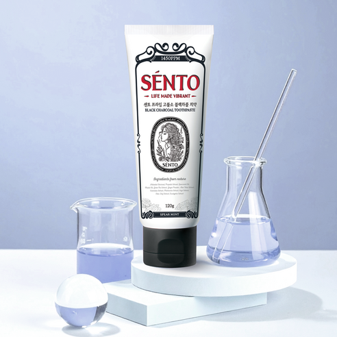 Sento Prime High-Fluoride Gum Care Toothpaste,Spearmint Flavor, 120g, 4 pcs