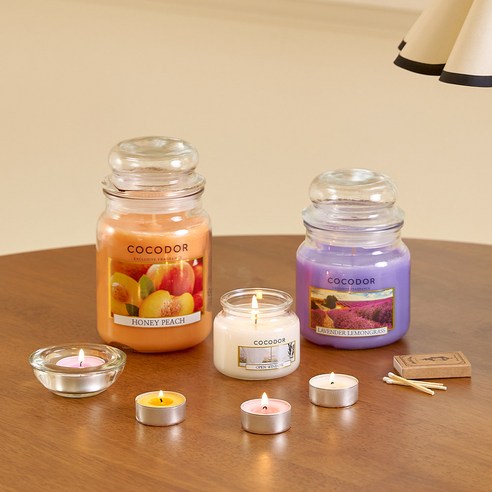 Cocodor Rajiza Candle, Honey Peach, 510g, 1 piece