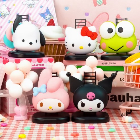 Belle Amant Sanrio Characters Pocachoco Big Face Car Air Freshener, Fresh Cotton, 1 piece