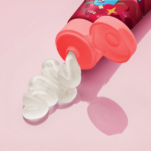 Vuca Junior Mild High-Fluoride Breath Care Vegan Children's Toothpaste Strawberry Flavor, 110g, 4 Pack