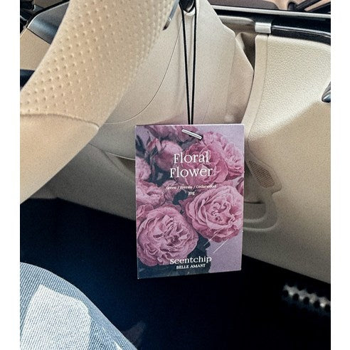 Belle Amant Scent Chip Car Air Freshener Sachets 20g, 2-Pack, Floral Flower, 1 piece