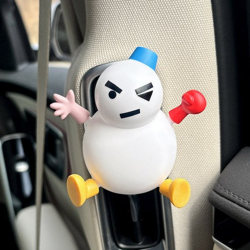 Belle Amant Crayon Shin-chan Movie Snowman Refillable Car Air Freshener, White Musk, 1 piece