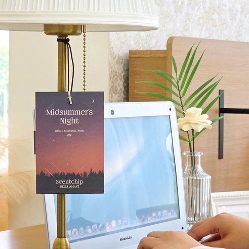 Belle Amant Scent Chip Car Air Freshener Sachets 20g, 2-Pack, Midsummer Night, 1 piece