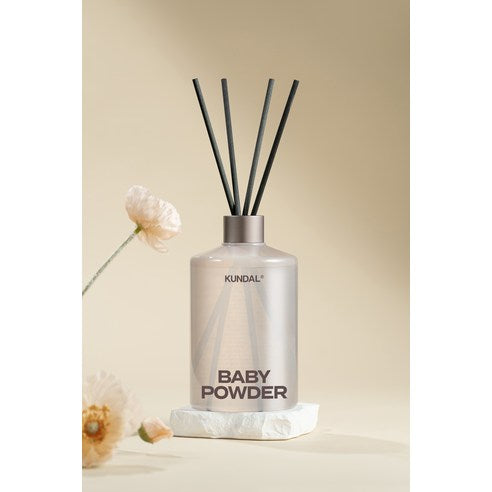 Kundal Large Capacity Perfume Diffuser, Fibercitic Set, Baby Powder 500mlx2