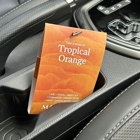 Martigue Perfume Sachet Car Air Freshener 2p, Tropical Orange, 1 Set