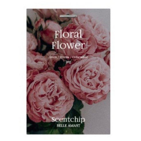 Belle Amant Scent Chip Car Air Freshener Sachets 20g, 2-Pack, Floral Flower, 1 piece