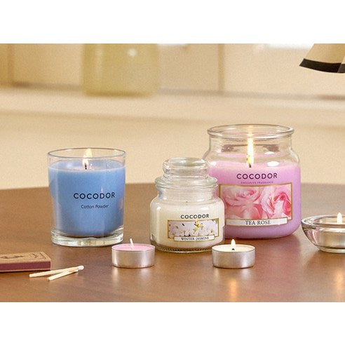 Cocodor Small Jar Candle, Tea Rose, 95g, 1 piece