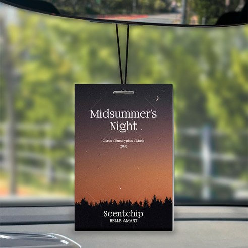 Belle Amant Scent Chip Car Air Freshener Sachets 20g, 2-Pack, Midsummer Night, 1 piece