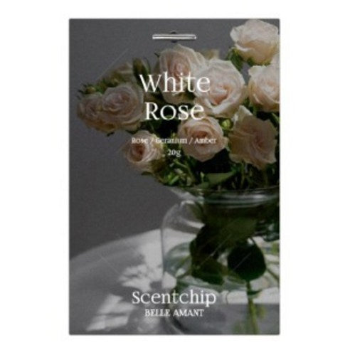 Belle Amant Scent Chip Car Air Freshener Sachets 20g, 2-Pack, White Rose, 1 piece