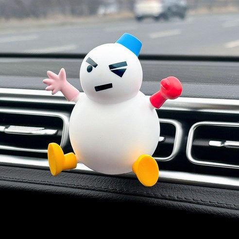 Belle Amant Crayon Shin-chan Movie Snowman Refillable Car Air Freshener, White Musk, 1 piece