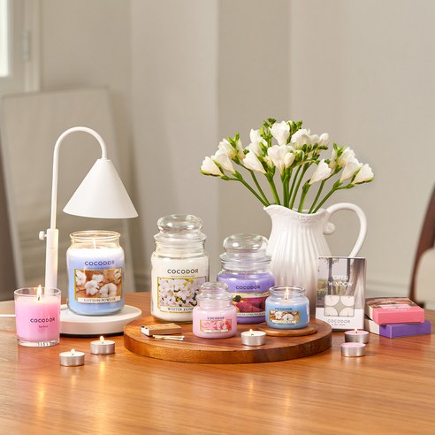 Cocodor Small Jar Candle, Cotton Powder, 95g, 1 piece