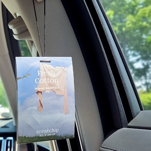Belle Amant Scent Chip Car Air Freshener Sachets 20g, 2-Pack, Fresh Cotton, 1 piece