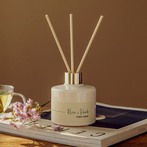 Household Guide Rice & Herb Diffuser, White Musk, 200mlx2