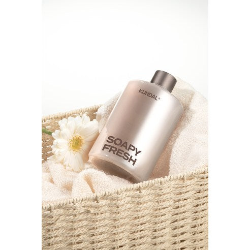 Kundal Large Capacity Perfume Diffuser, Fibercitic Set, Soapy Fresh 500mlx2