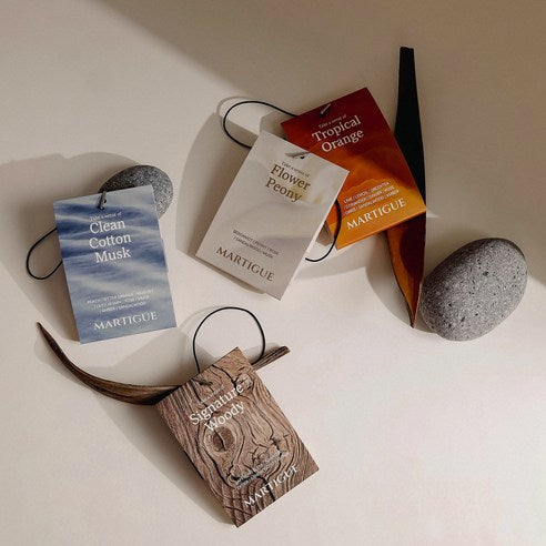 Martigue Perfume Chasse Car Air Freshener 2p, Clean Cotton Musk, 1 Set