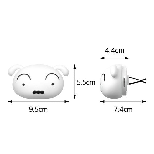 Belle Amant Crayon Shin-chan Big Face Car Air Freshener Whitey, Fresh Cotton, 1 piece