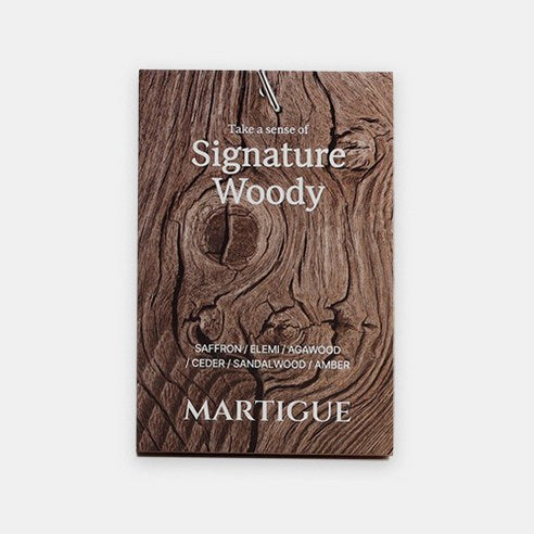 Martigue Parfume Chasse Car Air Freshener 2p, Signature Woody, 1 Set,