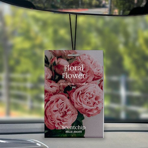Belle Amant Scent Chip Car Air Freshener Sachets 20g, 2-Pack, Floral Flower, 1 piece