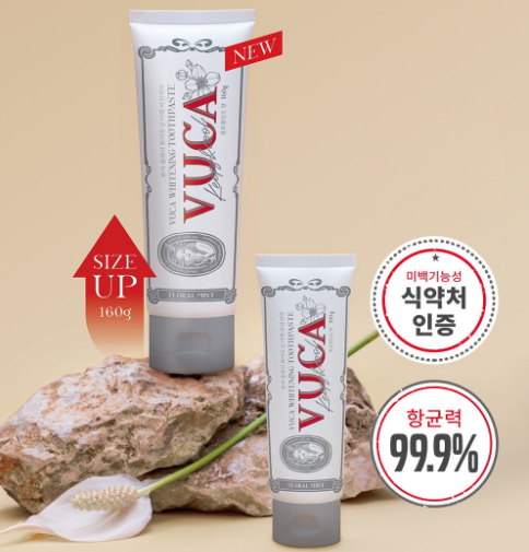 Vuca Classic Whitening Toothpaste, Floral Mint, 160g, 4 Pack