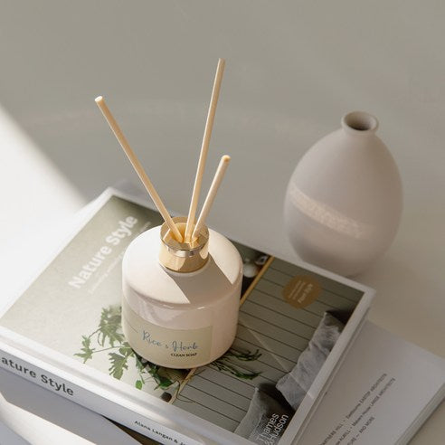 Household Guide Rice & Herb Diffuser, White Musk, 200mlx2