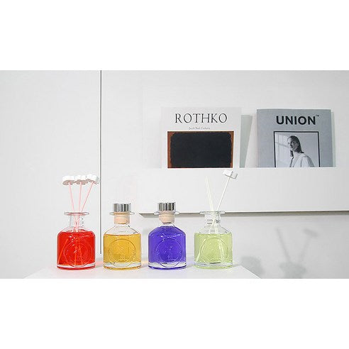 Herb Thyme NEW Indoor Diffuser 130ml + Flower Plaster Randomly Sent 4p + Fiber Stick 5p Gift Set, Valentina, 1 Set